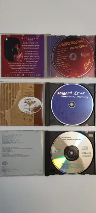 Lote 3 CDs Blues: Vargas, Cray, Buchanan