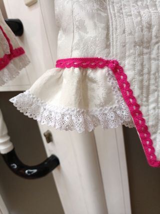 Corpiño de fallera blanco y rosa