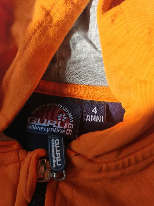 Tuta bambino Guru arancione e blu