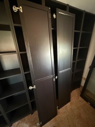4 x Puerta Oxberg/Billy Negras Opacas Ikea