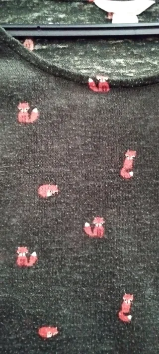 Jersey fino con estampado de zorros