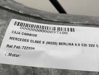 97100 722639 caja mercedes-benz clase s (w220) 4.0