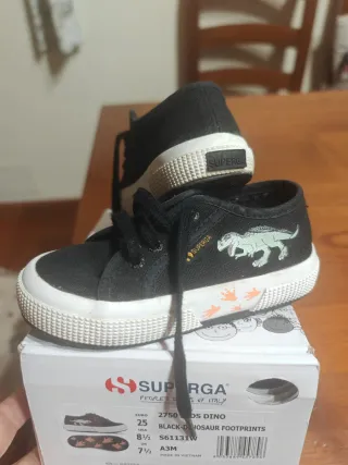 Superga Bambino Scarpe Nero Dinosauro