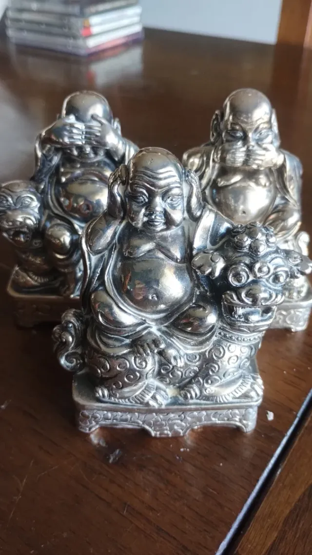 Trittico statuine argento