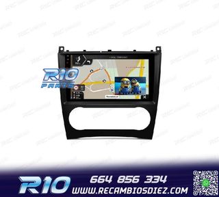 RADIO GPS ANDROID 13 PARA MERCEDES CLASE C W203 CLK W209 G W