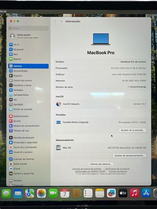 MacBook Pro 16 2019 i7 16GB 512GB A2141