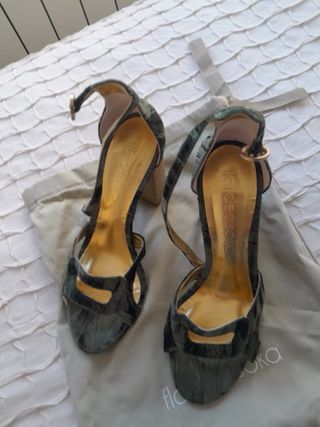 Sandalias tacón flordeasoka