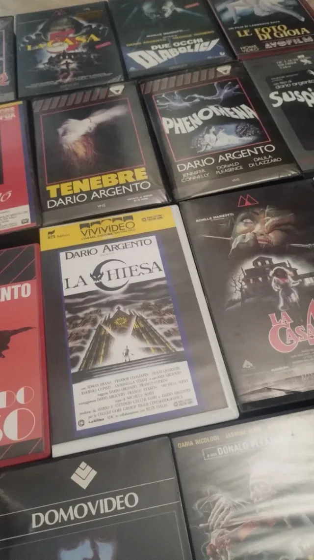 Lotto 15 VHS Horror Italiani - Dario Argento