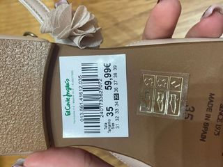 Zapatos nuevos Tizzas - El corte Ingles - Talla 35
