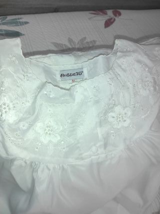 Conjunto bata y camisón blanco