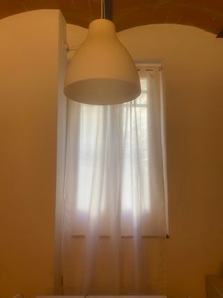 Cortina blanca + barra extensible blanca