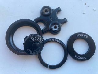 Lote piezas bicicleta: discos, maneta, cambio