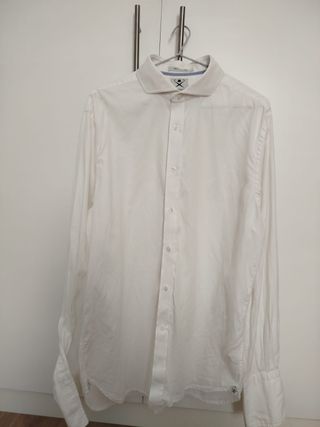 Camisa Hackett T44 Hombre Blanca