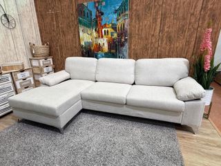 Sofá Chaise Longue Cyril Beige Tela