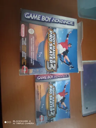 Caja Tony Hawk's Pro Skater 3 GBA más manual.