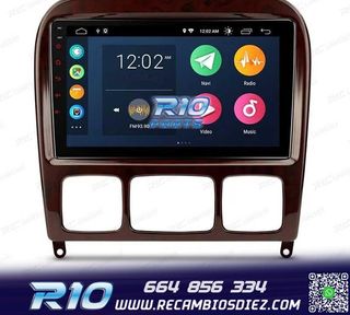 RADIO GPS ANDROID 13 PARA MERCEDES CLASE S W220 98-05