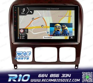 RADIO GPS ANDROID 13 PARA MERCEDES CLASE S W220 98-05