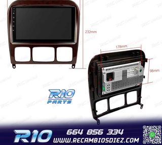 RADIO GPS ANDROID 13 PARA MERCEDES CLASE S W220 98-05