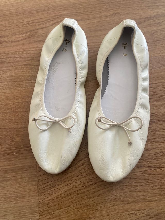 Bailarinas blancas talla 36