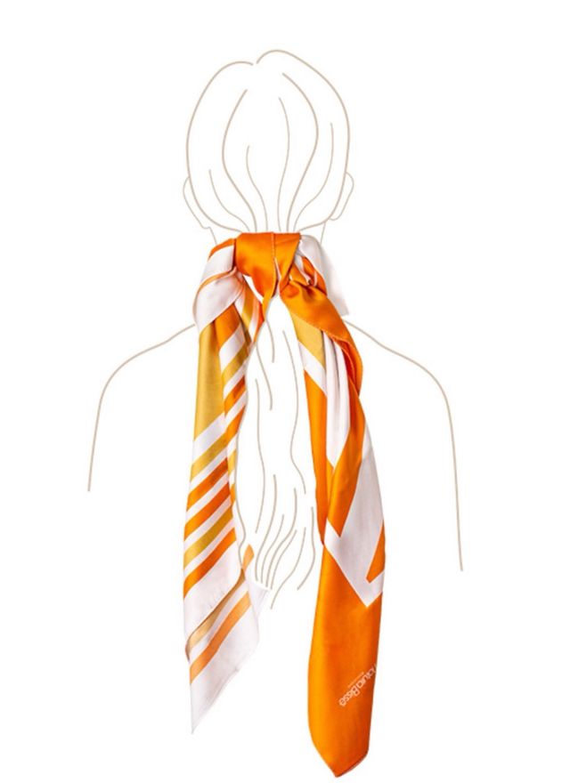 Pañuelo Seda Natura Bisse Naranja