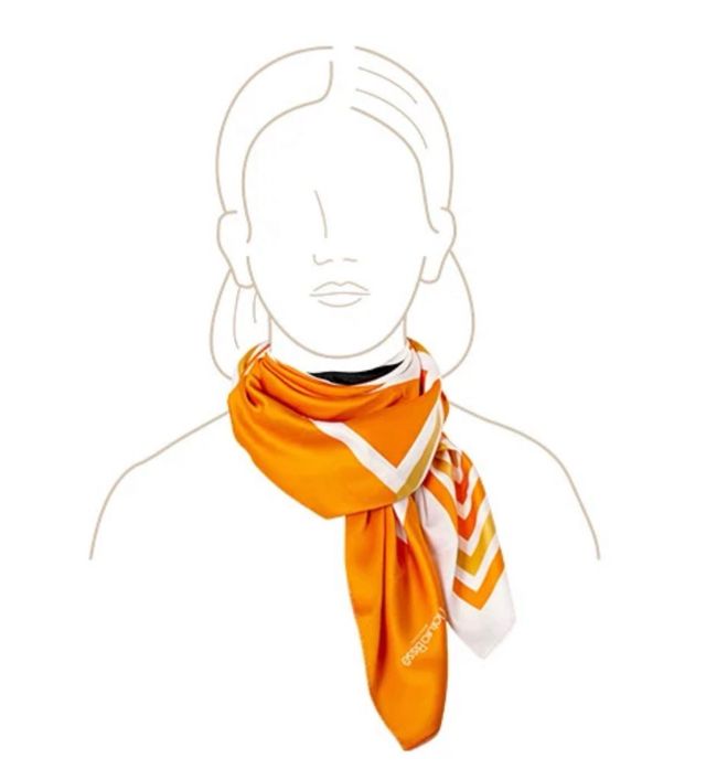 Pañuelo Seda Natura Bisse Naranja