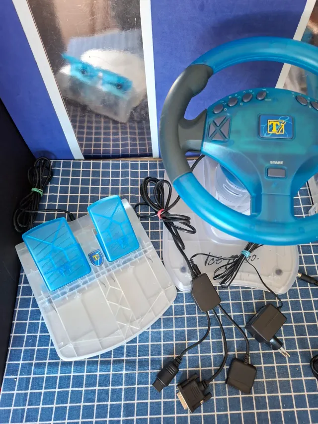 N64/PS2/PS1 VOLANTE +PEDALES +CAMBIO CON FRENO