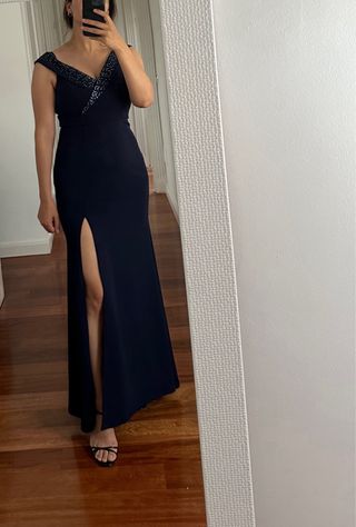 Vestido fiesta azul nuevo sin etiqueta