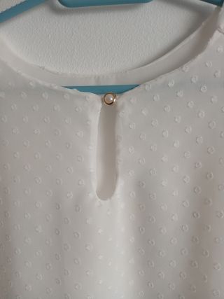 Blusa blanca mujer talla única 