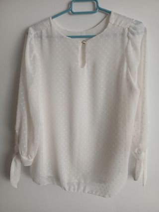 Blusa blanca mujer talla única 