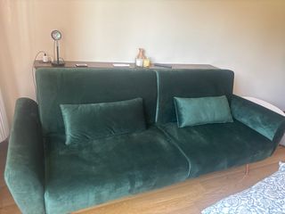Sofá Cama en Gijón Terciopelo Verde
