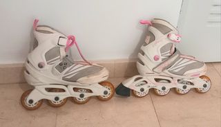 Patines en línea rosas para niña