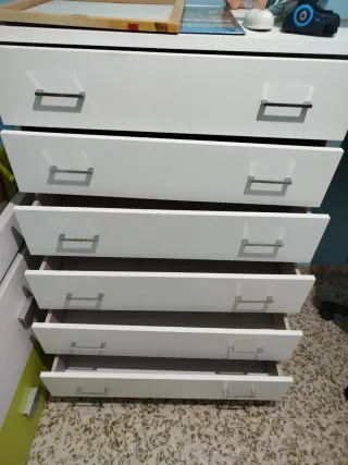 Sinfonier cómoda cajonera blanca