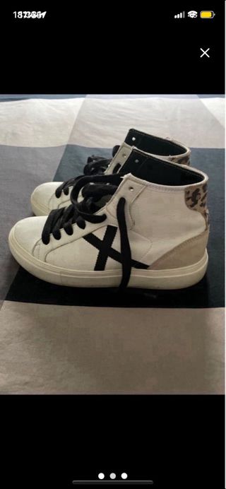 Zapatillas Munich blancas piel talla 38