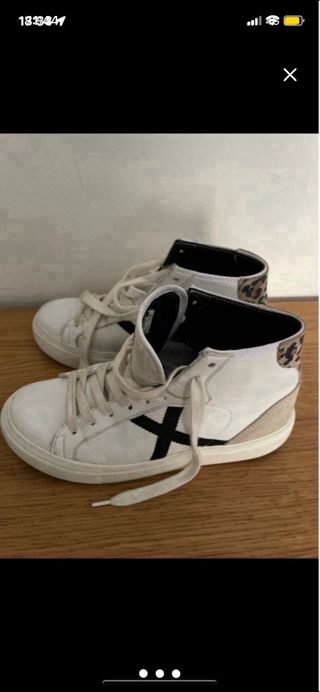 Zapatillas Munich blancas piel talla 38