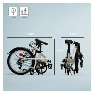 Bicicleta plegable BTWIN TILT 500 Blanca