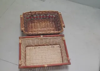 Set 3 Cesti Vimini e poggia vaso
