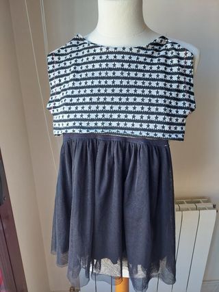 Vestido niña negro con estrellas y lentejuelas