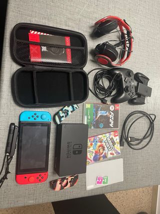 Nintendo Switch Azul/Rojo + Accesorios