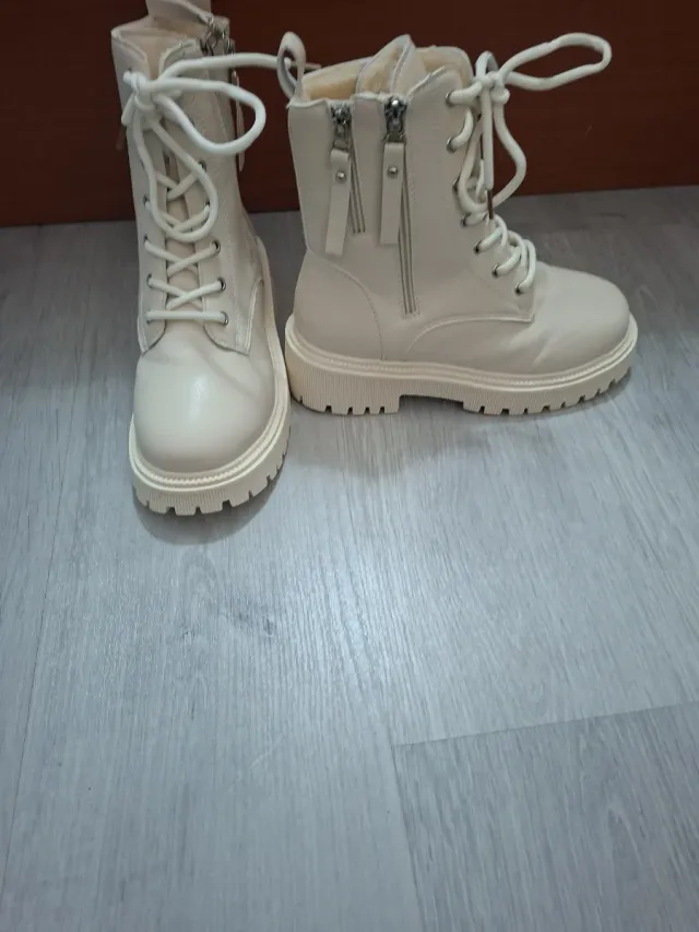 Botines Beige/Blanco