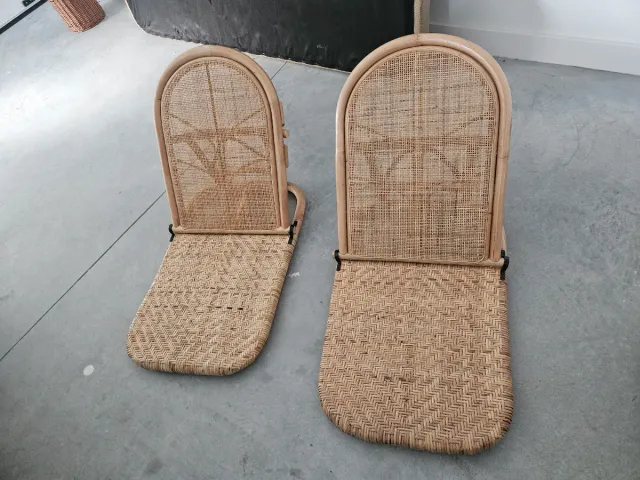 Silla hamaca plegable ratán Zara Home. Nuevas