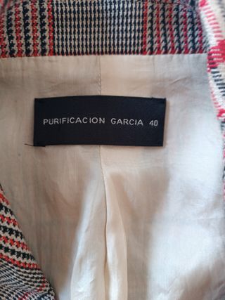 Chaqueta Purificación García cuadros
