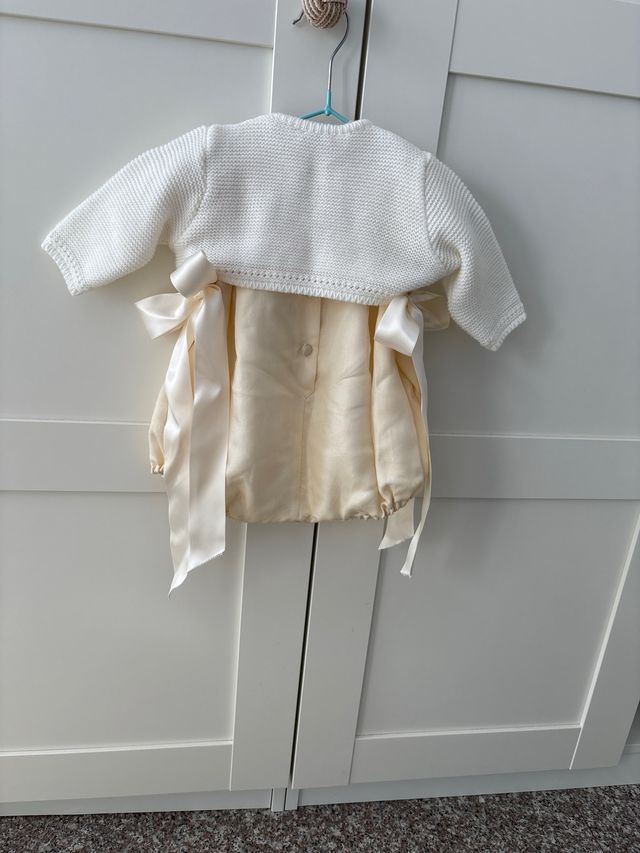 Conjunto Bautizo Chaqueta y Vestido