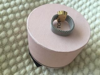 Anillo Tous Oso Acero y Oro 18kt