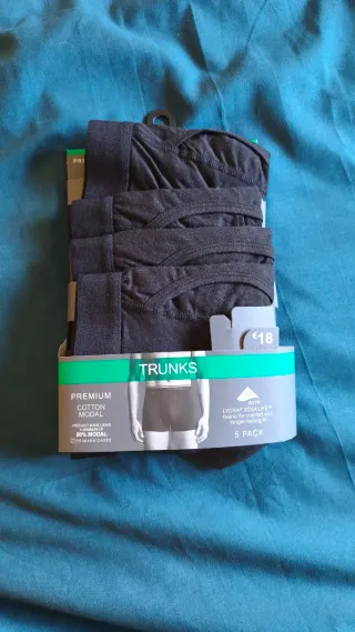 Pack 5 Calzoncillos Trunks Algodón M
