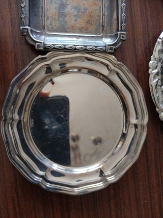 Lote Tres Ceniceros o bandejitas de Alpaca