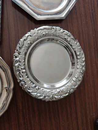 Lote Tres Ceniceros o bandejitas de Alpaca