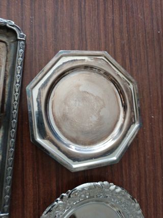 Lote Tres Ceniceros o bandejitas de Alpaca