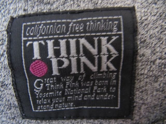 Sudadera Think Pink Gris Talla M