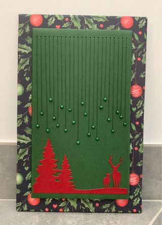 Decorazione Natalizia Carta Verde Rossa