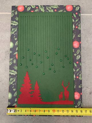 Decorazione Natalizia Carta Verde Rossa